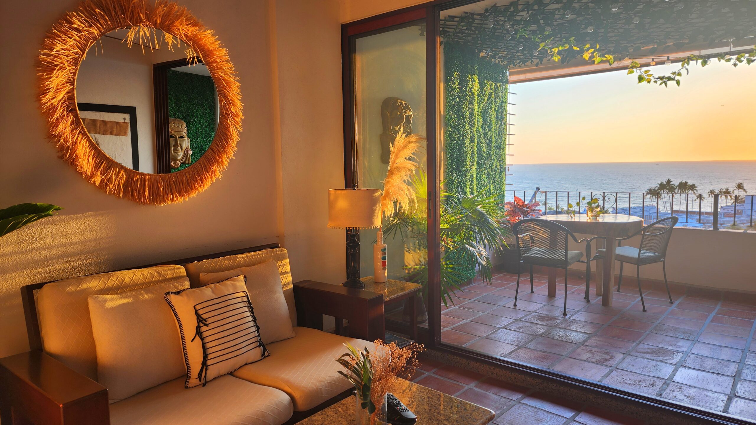 Ocean view from the balcony of Sunset Rentals in Puerto Vallarta