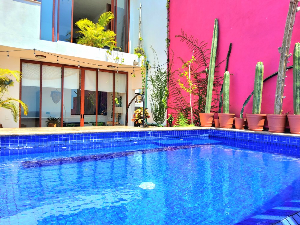 Pool area at Sunset Rentals, Puerto Vallarta